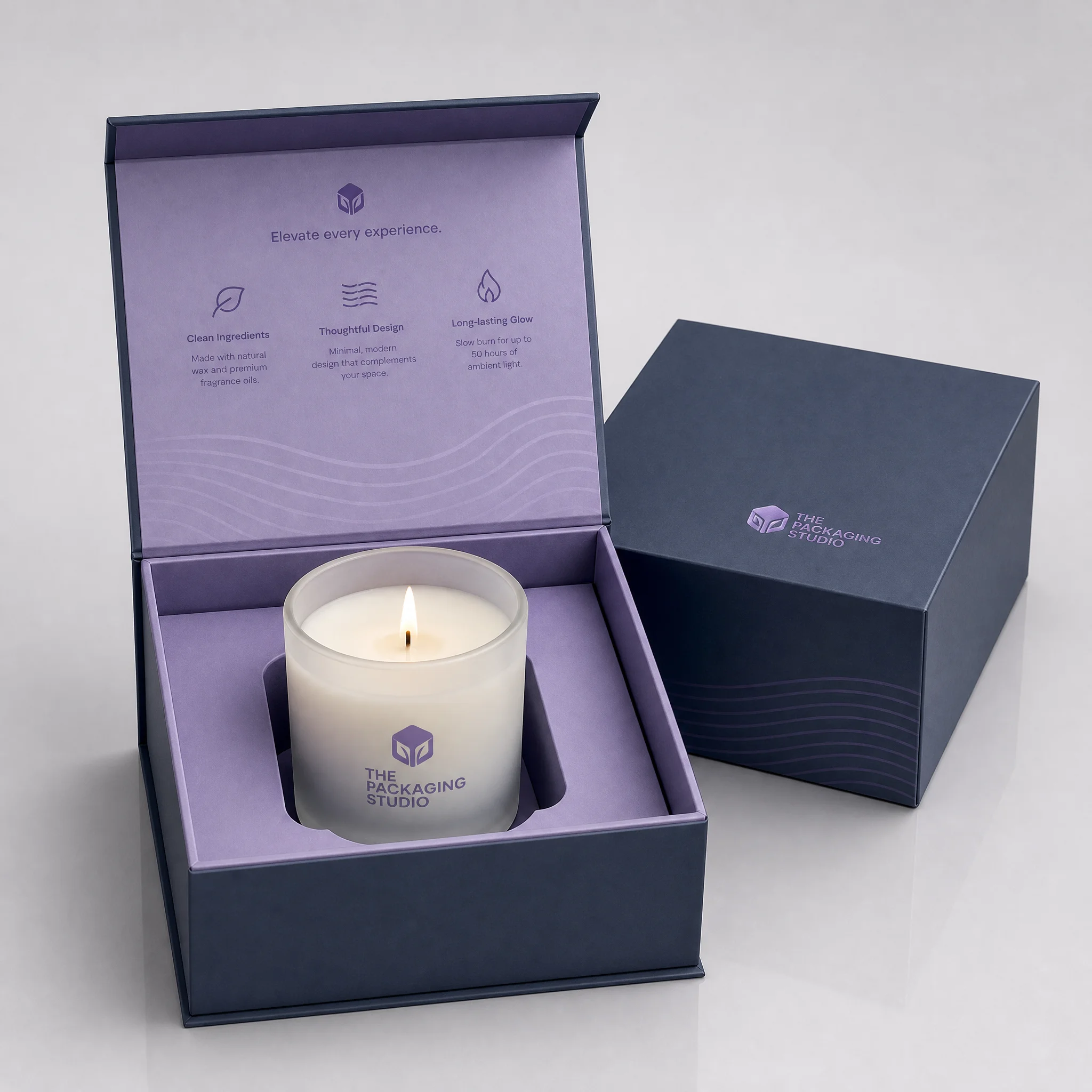 Custom luxury candle box with magnetic closure